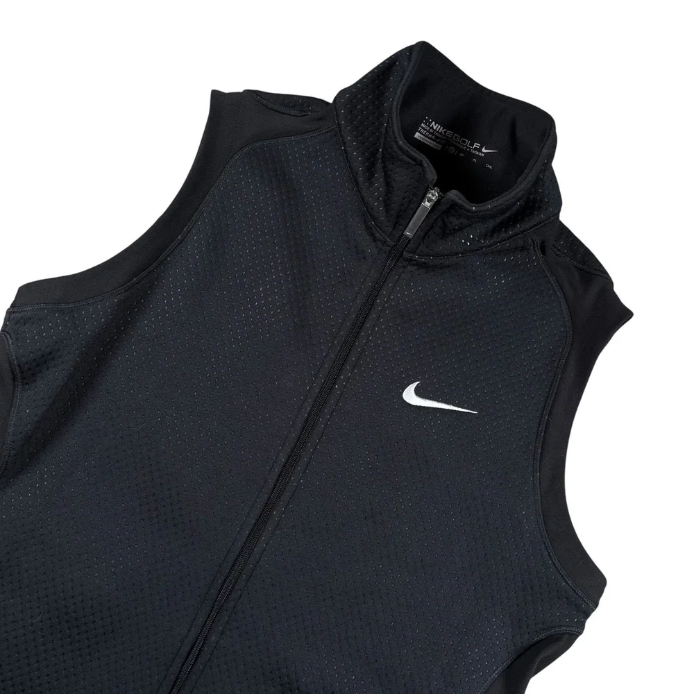 Nike Golf Vest Womens ST Black Therma-Fit Full Zip Sleeveless Jacket Gorpcore